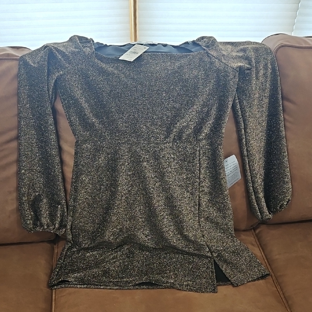 All In Favor Gold Black Dress NWT Women's Sz XL- From Nordstrom
